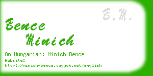 bence minich business card